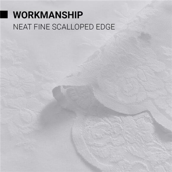 Lace Curtains 84 Inches Long - Floral Embroidery Country Lace Sheer Curtains - Picture 6 of 7